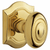 Baldwin 5077.031.fd Non-lacquered Brass Full Dummy 5077 Solid Brass Knob with Your Choice of Rosette