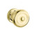 Baldwin 5020.031.pass.s Non-lacquered Brass Passage 5020 Solid Brass Knob with Your Choice of Small Rosette
