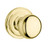 Baldwin 5000.031.priv Non-lacquered Brass Privacy 5000 Solid Brass Knob with Your Choice of Rosette