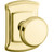 Baldwin 5023.031.priv Non-lacquered Brass Privacy 5023 Solid Brass Knob with Your Choice of Rosette
