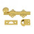 Deltana DDB425CR003 Lifetime Polished Brass HD 4" Dutch Door Bolt