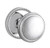 Baldwin 5069.260.fd Polished Chrome Full Dummy 5069 Solid Brass Knob with Your Choice of Rosette