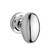 Baldwin 5025.260.idm.s Polished Chrome Half Dummy 5025 Solid Brass Knob with Your Choice of Small Rosette