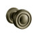 Baldwin 5066.050.FD.s Satin Brass & Black Full Dummy 5066 Solid Brass Knob with Your Choice of Small Rosette