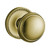 Baldwin 5069.060.fd Satin Brass & Brown Full Dummy 5069 Solid Brass Knob with Your Choice of Rosette