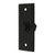 Deltana BBSR333U19 Flat Black Rectangular Rope Brass Bell Button