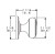 Baldwin 5068031PASS-PRE Unlacquered Brass Passage Knob with 5070 Rose
