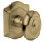 Baldwin 5077.033.fd Vintage Brass Full Dummy 5077 Solid Brass Knob with Your Choice of Rosette