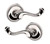 Baldwin 5104055PASS-PRE Lifetime Polished Nickel Passage Lever with 5004 Rose