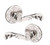 Baldwin 5121055PASS-PRE Lifetime Polished Nickel Passage Lever with R012 Rose