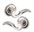 Baldwin 5152055PASS-PRE Lifetime Polished Nickel Passage Lever with 5048 Rose
