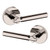 Baldwin 5161055PASS-PRE Lifetime Polished Nickel Passage Lever with 5046 Rose
