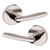 Baldwin 5164055PASS-PRE Lifetime Polished Nickel Passage Lever with 5046 Rose