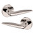 Baldwin 5166055PASS-PRE Lifetime Polished Nickel Passage Lever with 5046 Rose