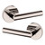 Baldwin 5173055PASS-PRE Lifetime Polished Nickel Passage Lever with 5046 Rose