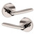 Baldwin 5164055PRIV-PRE Lifetime Polished Nickel Privacy Lever with 5046 Rose