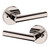Baldwin 5173055PRIV-PRE Lifetime Polished Nickel Privacy Lever with 5046 Rose