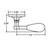 Baldwin 5152056LDM-PRE Lifetime Satin Nickel Left Handed Half Dummy Lever with 5048 Rose