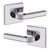 Baldwin 5190260FD-PRE Polished Chrome Full Dummy Lever with R017 Rose