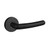 Baldwin 5165.190.priv.s Satin Black Privacy 5165 Solid Brass Lever with Your Choice of Small Rosette