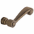Baldwin 5103.050.RMR/LMR Satin Brass & Black 1/2 Pair of 5103 Solid Brass Levers Minus Rosettes