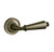 Baldwin 5125.050.idm.s Satin Brass & Black Half Dummy 5125 Solid Brass Lever with Your Choice of Small Rosette
