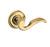 Baldwin 5152031PRIV-PRE Unlacquered Brass Privacy Lever with 5048 Rose