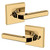Baldwin 5190031PRIV-PRE Unlacquered Brass Privacy Lever with R017 Rose