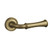 Baldwin 5118.033.priv.s Vintage Brass Privacy 5118 Solid Brass Lever with Your Choice of Small Rosette