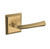 Baldwin 5141033PRIV-PRE Vintage Brass Privacy Lever with R033 Rose