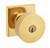 Baldwin 5250003ENTR Lifetime Brass Keyed Entry Contemporary Knob with Square Rose