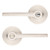 Baldwin 5260056LENT Lifetime Satin Nickel Keyed Entry Square Lever with Round Rose (Left Handed)