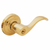 Baldwin 5255031RENT/LENT Non-lacquered Brass Keyed Entry Wave Lever with 5048 Rose