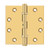 Deltana CSB45BB Lifetime Polished Brass 4 Ball Bearing 4-1/2" x 4-1/2" Square Corner Brass Hinge