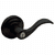 Baldwin 5256190RENT/LENT Satin Black Keyed Entry Wave Lever with 5048 Rose