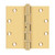 Deltana CSB55BB Lifetime Polished Brass 4 Ball Bearing 5" x 5" Square Corner Brass Hinge