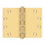 Deltana CSB4560BB Lifetime Polished Brass Ball Bearing 4-1/2" x 6" Square Corner Brass Hinge