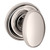 Baldwin 5025055PASS-PRE Lifetime Polished Nickel Passage Egg Knob with 5048 Rose