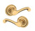 Baldwin 5445V044PASS-PRE Lifetime Satin Brass Passage Lever with 5048 Rose