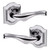 Baldwin 5447V260FD-PRE Polished Chrome Full Dummy Lever with R027 Rose
