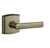 Baldwin 5485V.050.priv Satin Brass & Black Privacy 5485V Solid Brass Lever with Your Choice of Rosette