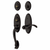Baldwin 853454022RH/2LH Distressed Oil Rubbed Bronze Single Cylinder Landon 2-Point Handleset with Wave Lever