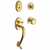 Baldwin 85315031ENTR Non-lacquered Brass Single Cylinder Logan Handleset with Classic Knob