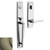 Baldwin 85397050LENT Satin Brass & Black Single Cylinder Palm Springs Full Handleset with L024 Lever (Left)