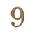 Baldwin 90679.033 Vintage Brass House Number - 9