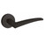 Baldwin L022.402.MR Distressed Oil Rubbed Bronze Pair of L022 Solid Brass Levers Minus Rosettes