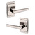 Baldwin L024055PRIV-PRE Lifetime Polished Nickel Privacy Lever with R046 Rose