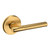 Baldwin L015044PASS-PRE Lifetime Satin Brass Passage Lever with R016 Rose