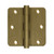Deltana DSB35R410BM-R Bronze Medium Distressed Finish 3-1/2" x 3-1/2" 1/4" Radius Brass Hinge