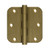 Deltana DSB35R510BM-R Bronze Medium Distressed Finish 3-1/2" x 3-1/2" 5/8" Radius Brass Hinge
